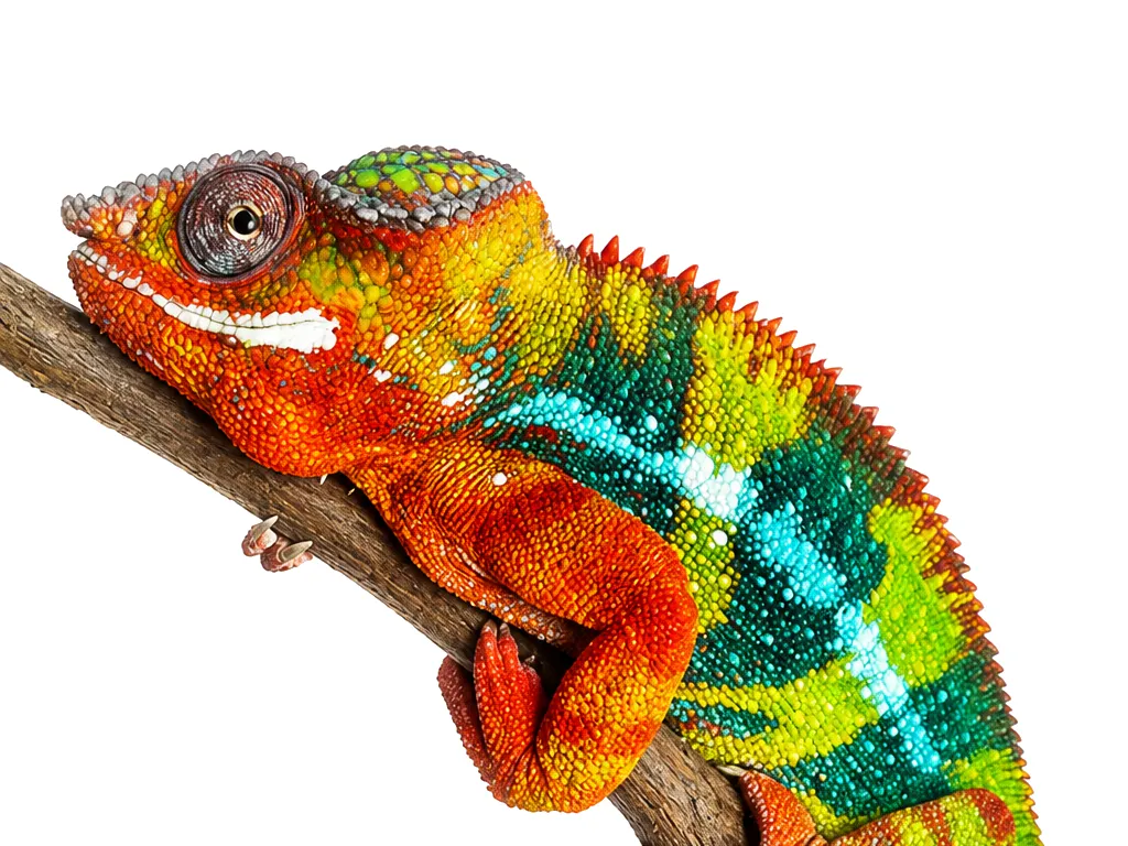 Pigmented pixel chameleon detail